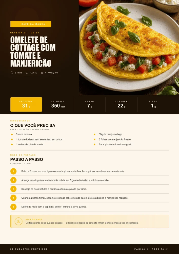 Amostra de omelete proteico recheado 10
