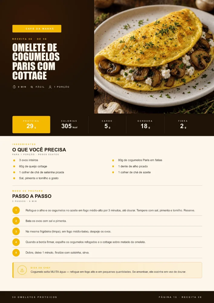 Amostra de omelete proteico recheado 4