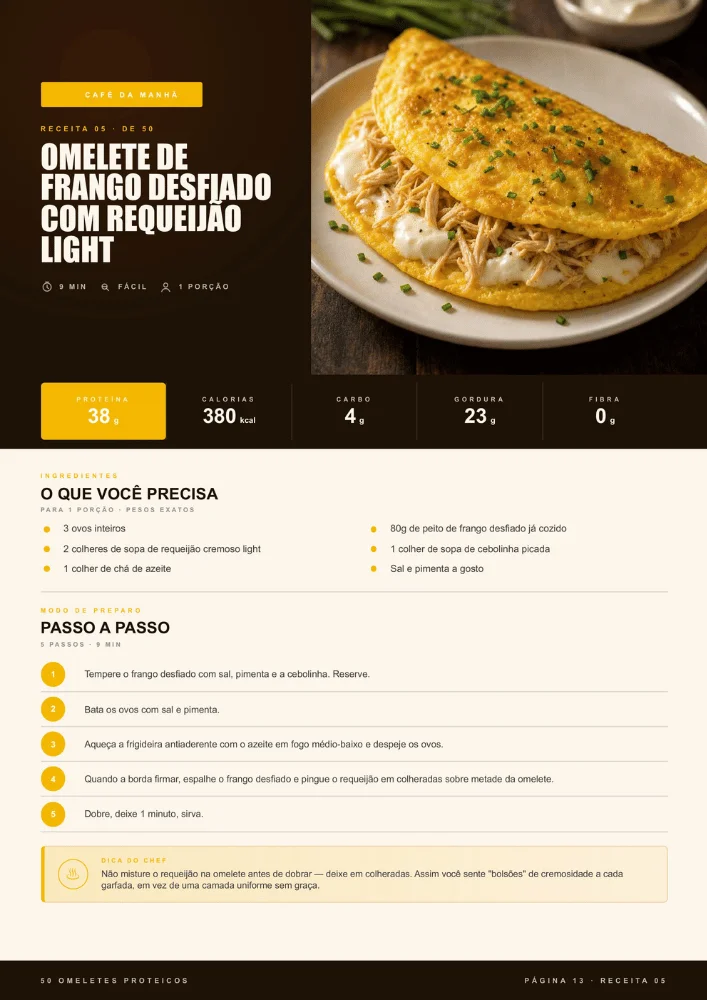 Amostra de omelete proteico recheado 6
